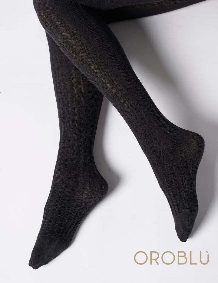 Oroblu Cotton Geometric Tight Black VOBC68250