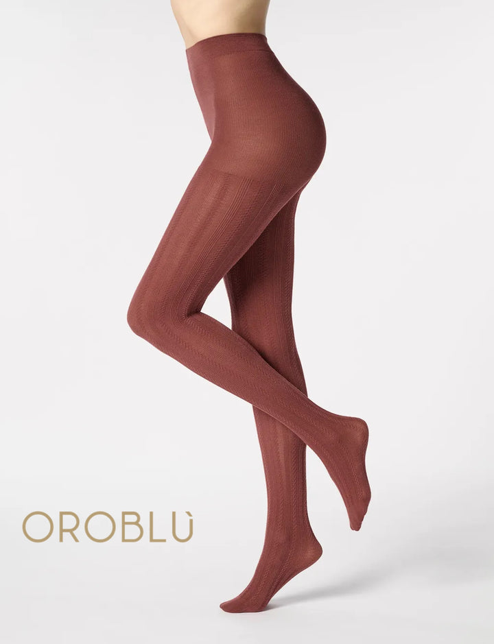 Oroblu Cotton Geometric Tight Cacao VOBC68250