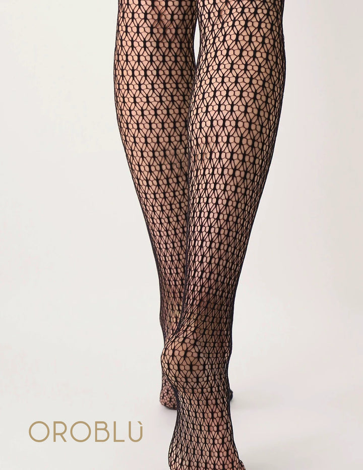 Oroblu Double Mesh Tights  Black VOBS68146 Sale