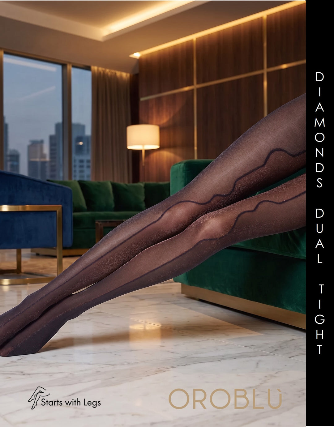 Oroblu Diamonds Dual Tight Black/Bronze VOBC68267 Sale