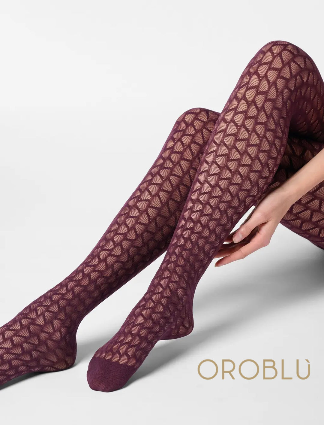 Oroblu Graphic Waves Tight VOBC68254 Plum Sale
