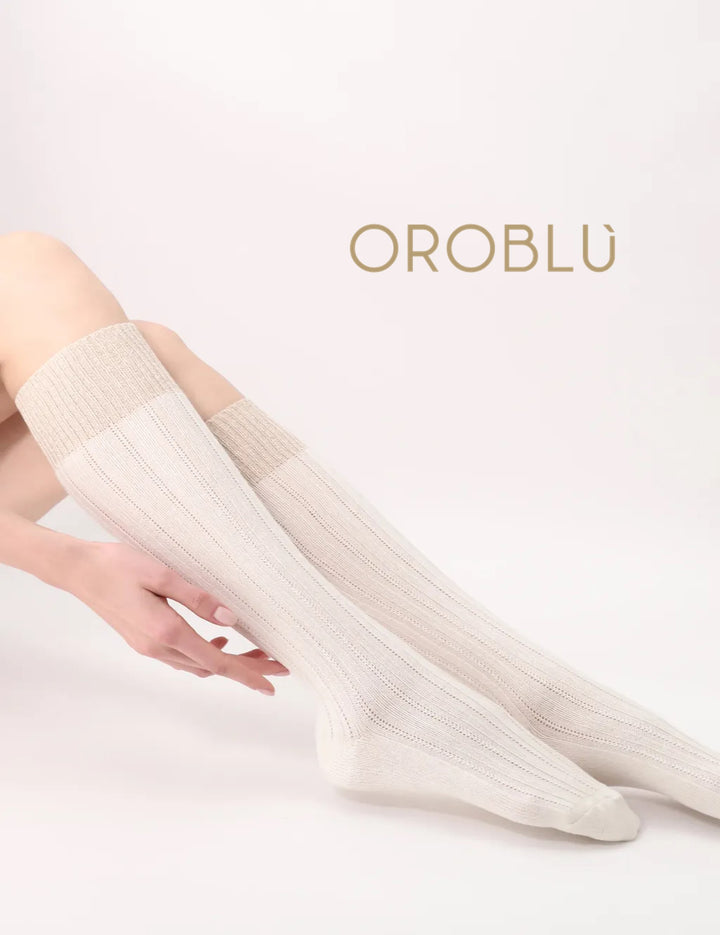 Oroblu Jasmine Aplaca Wool &amp; Cotton Knee High Socks Wool VOBFAF10K0