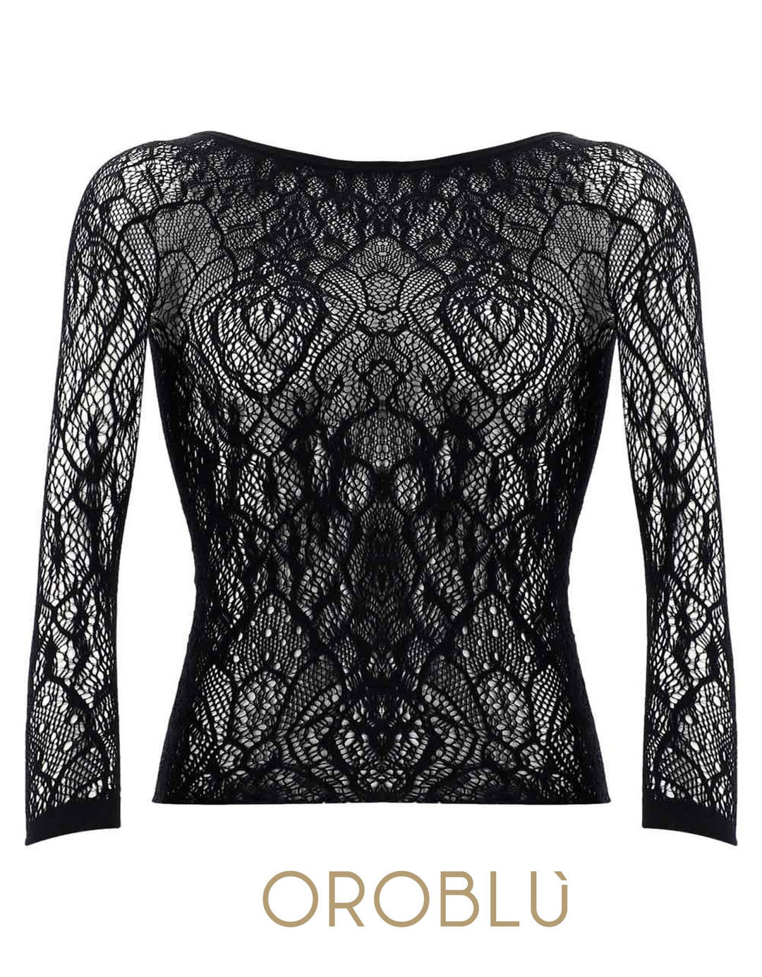 Oroblu Lace Net T-Shirt Black VOBS67808 Sale