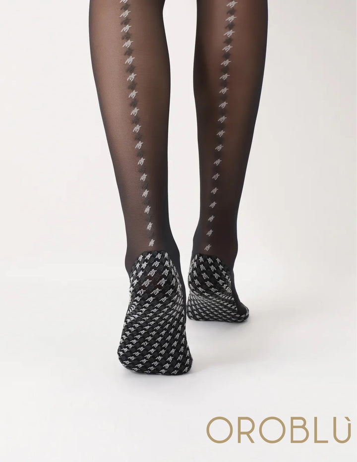 Oroblu Bio Sneaker Funny Tight Pied De Poule VOBC67532 Sale