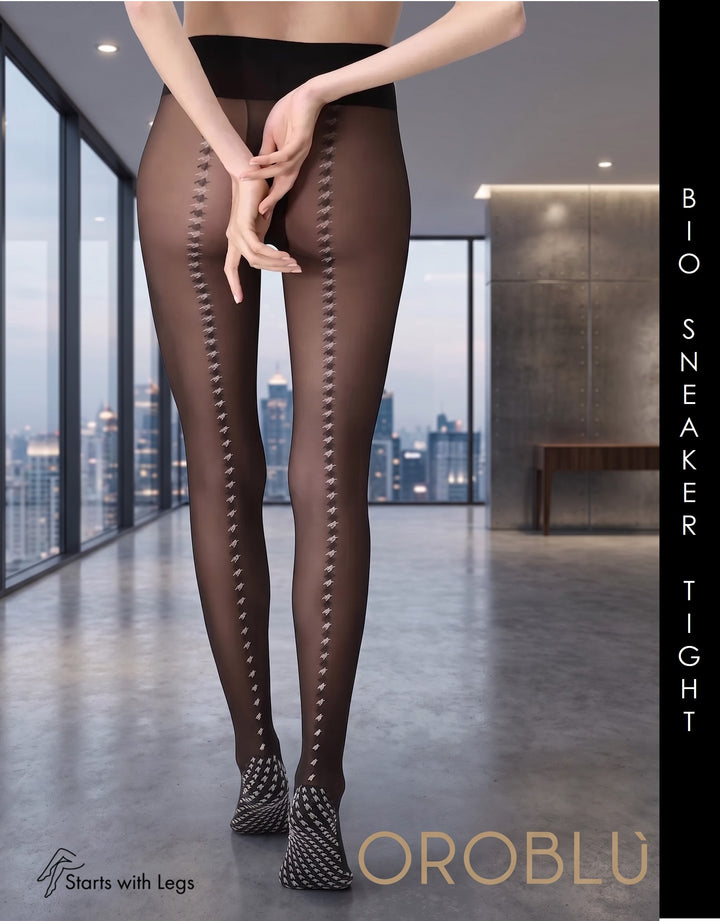 Oroblu Bio Sneaker Funny Tight Pied De Poule VOBC67532 Sale