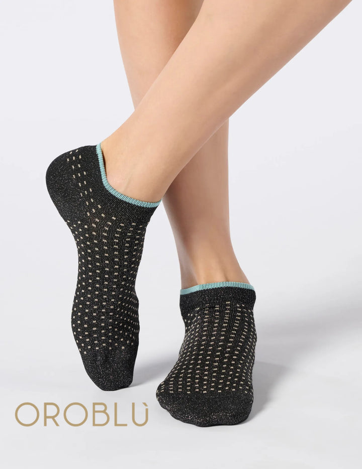 Oroblu Sneaker Sock Light Spot Black VOBC68154 Sale