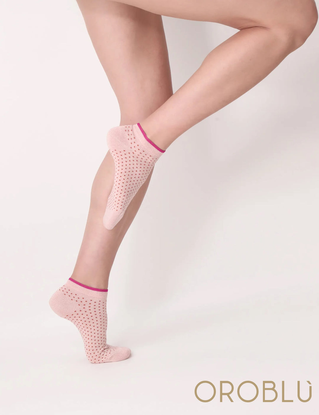 Oroblu Sneaker Sock Light Spot Rose VOBC68154 Sale