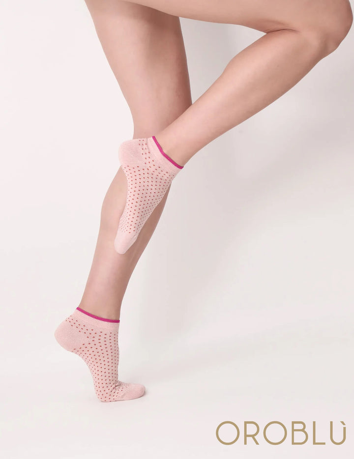 Oroblu Sneaker Sock Light Spot Rose VOBC68154 Sale