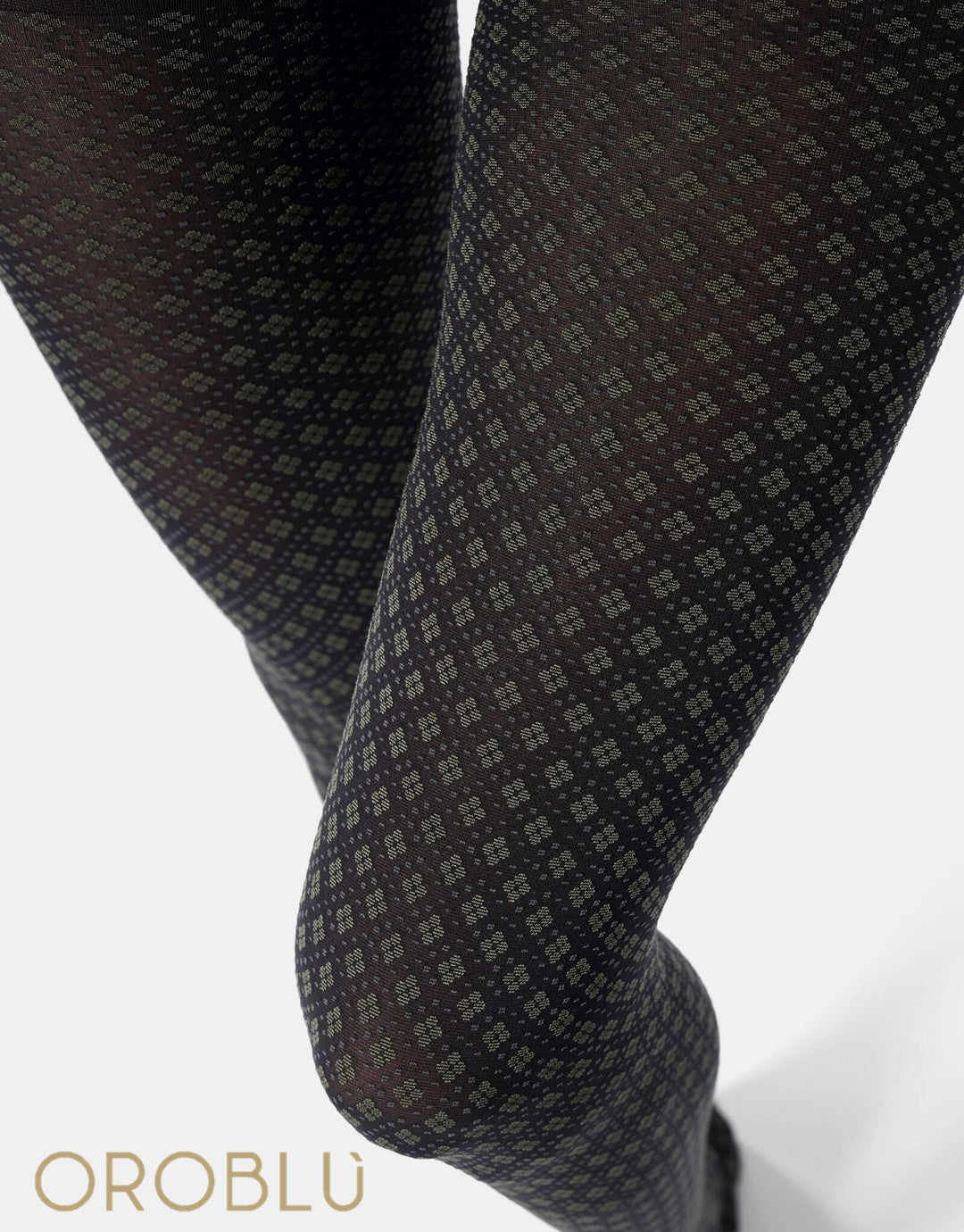 Oroblu Tie Pattern Tight VOBC68256 Black/Military Sale