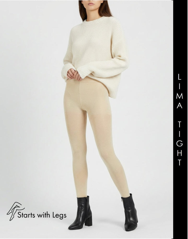 Cette Lima Cashmere Wool 150 Denier Tight Oyster White