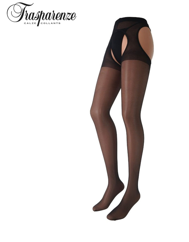Trasparenze Scandal Strip Panty 15 Denier Tights Nero