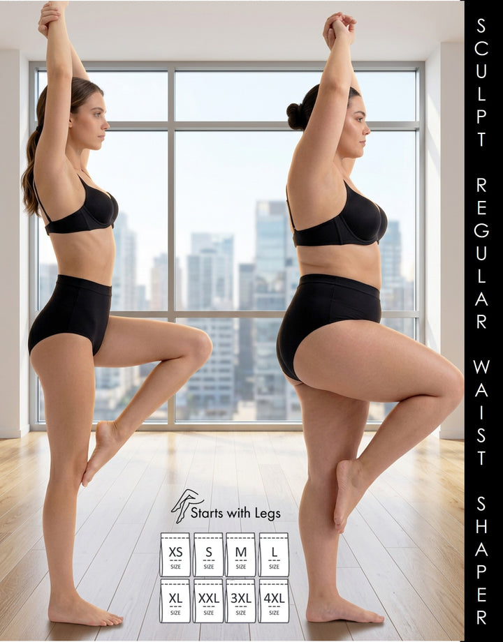 Cette Sculpt Regular Waist Seamless Shaping Knickers Black 547-12