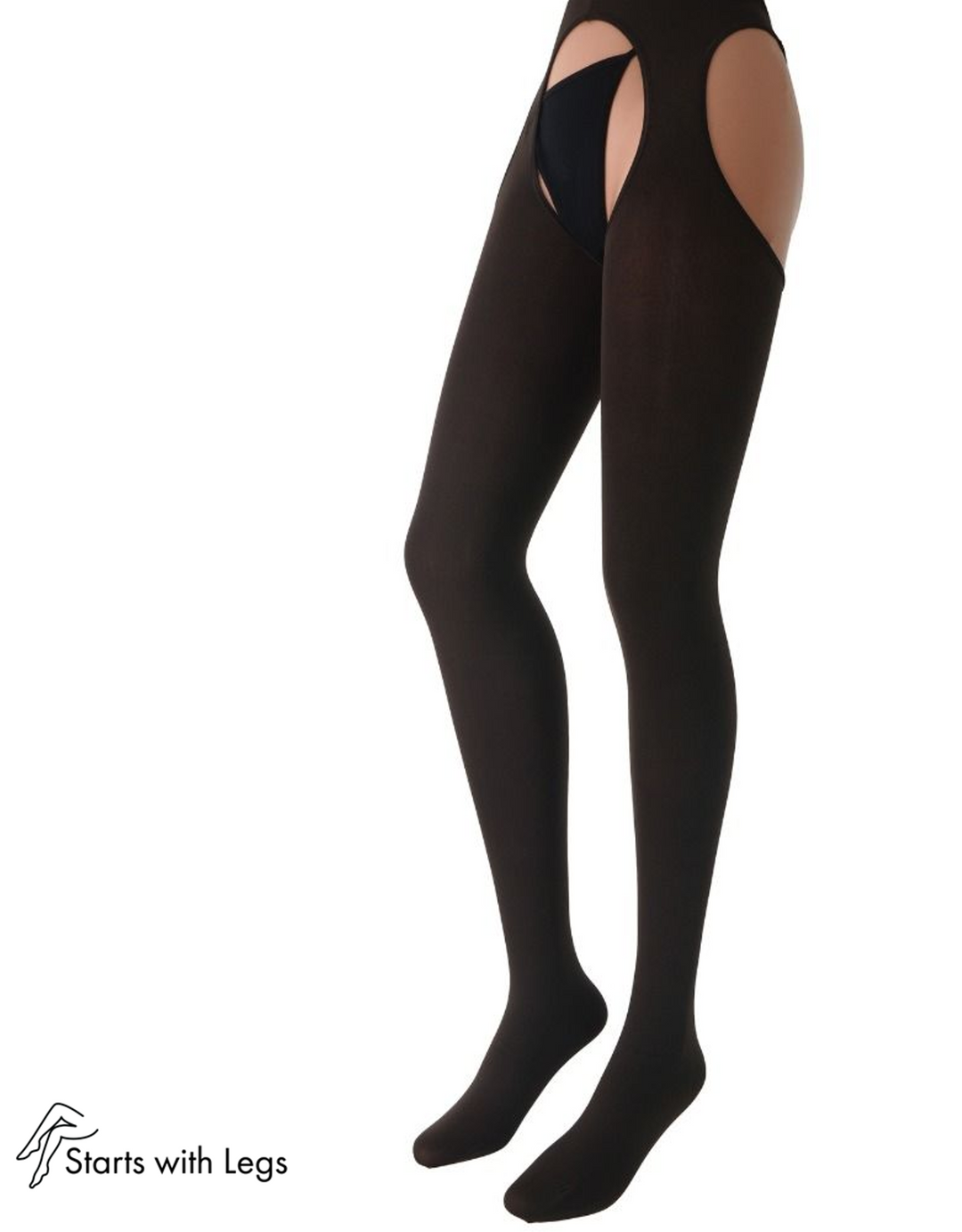 Trasparenze Strip Cortina 100 Denier Tights Marrone (Brown)