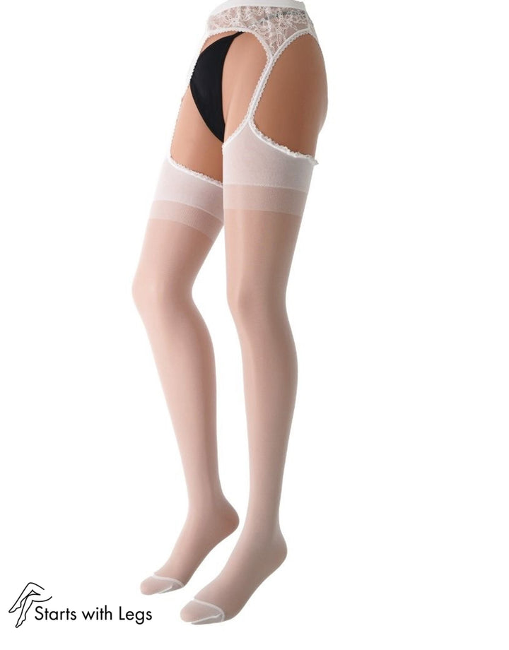 Trasparenze Belle Epoque Strip Panty Tights Bianco (White)