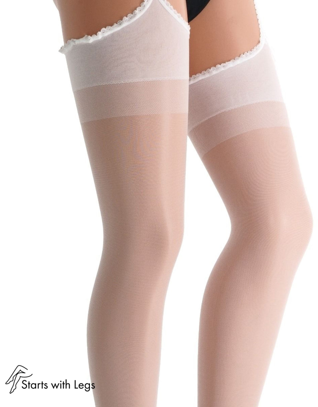 Trasparenze Belle Epoque Strip Panty Tights Bianco (White)