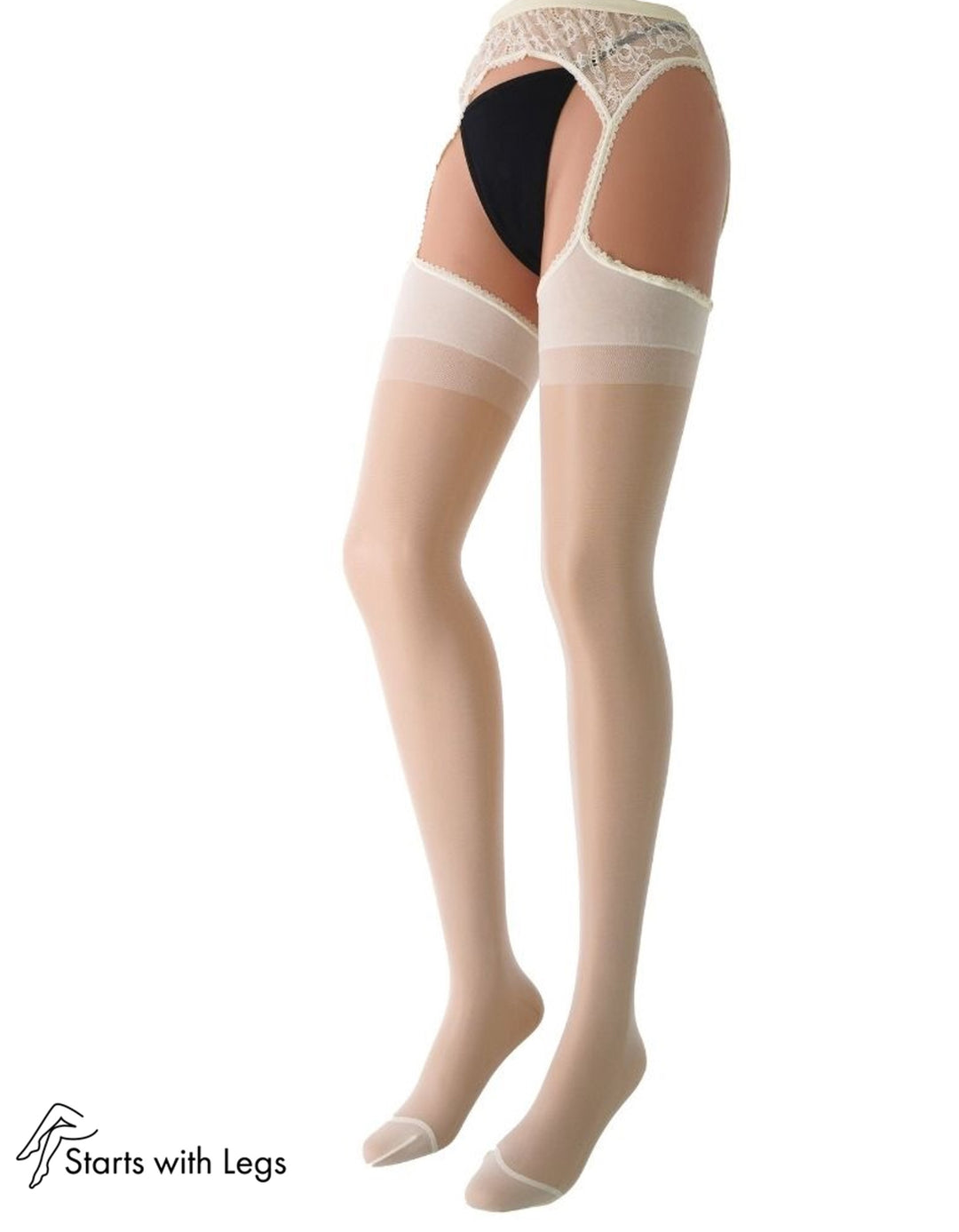 Trasparenze Belle Epoque Strip Panty Tights Bianco Seta (Off White)