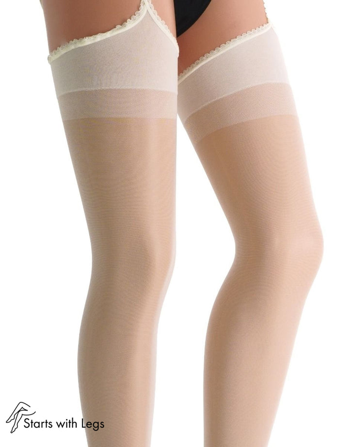 Trasparenze Belle Epoque Strip Panty Tights Bianco Seta (Off White)