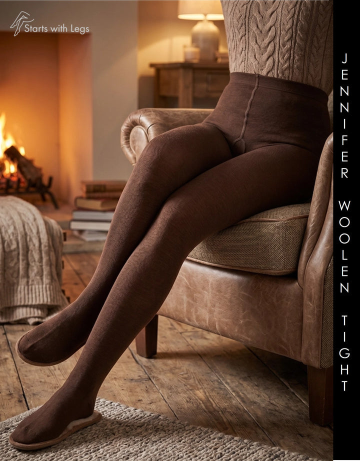Trasparenze Jennifer Wool 100 Denier Tights Noisette