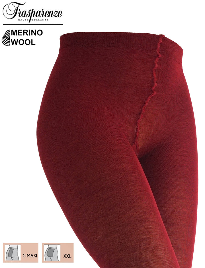 Trasparenze Jennifer Wool 100 Denier Tights Rubino