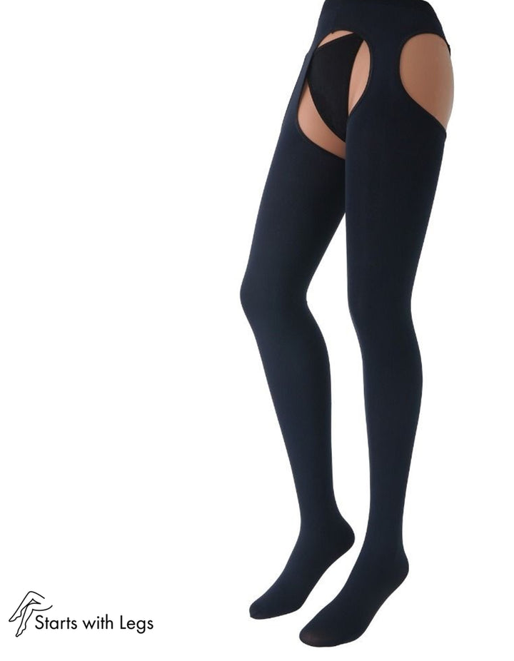 Trasparenze Strip Cortina 100 Denier Tights Blue