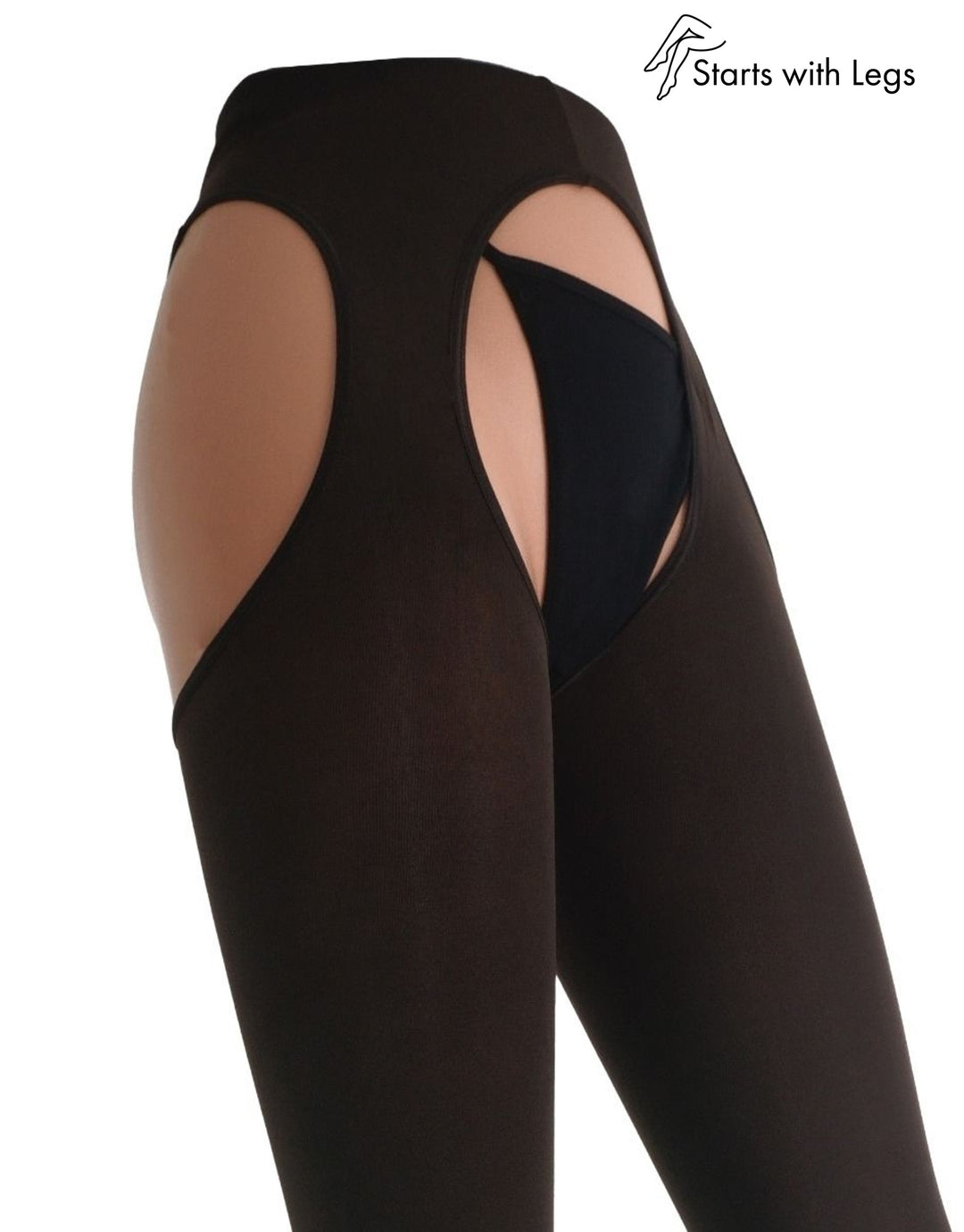 Trasparenze Strip Cortina 100 Denier Tights Marrone (Brown)