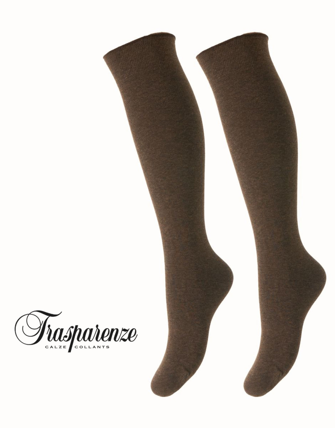Trasparenze Wilma Cotton Knee High Socks Coca Cola Melange