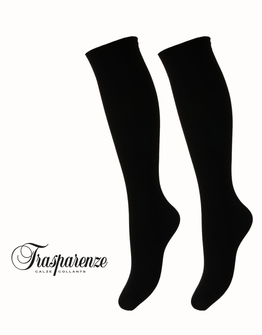 Trasparenze Wilma Cotton Knee High Socks Nero