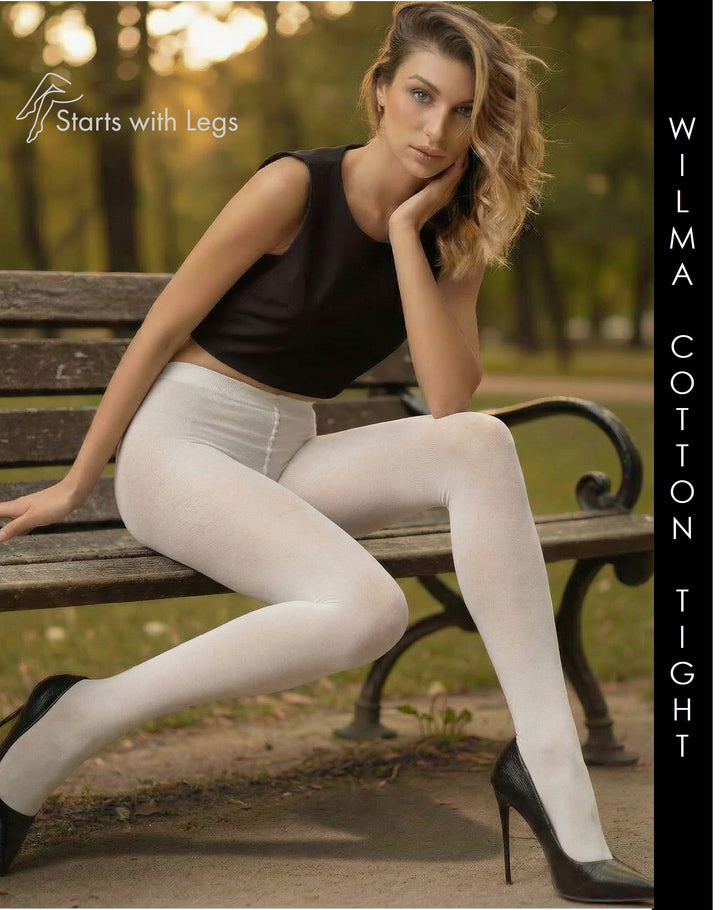 Trasparenze Wilma Cotton Tights 80/100 Denier Latte