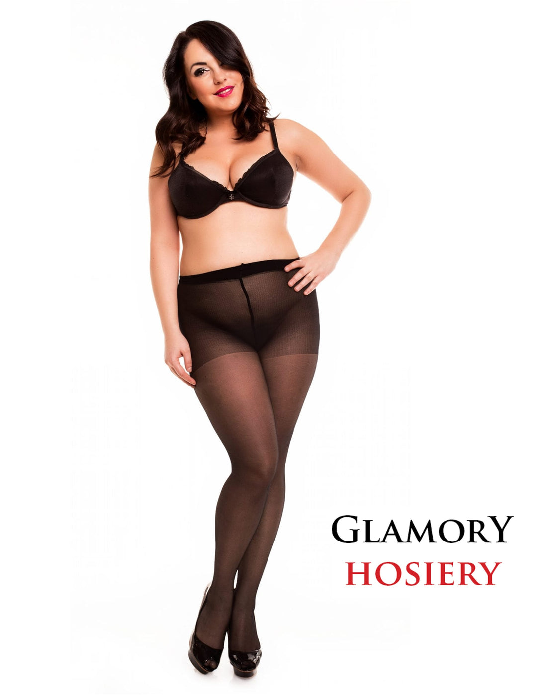 Glamory Satin 20 Tight 50122 Black (Deleted)