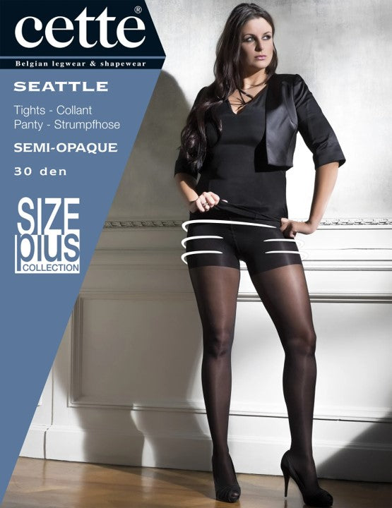 Cette Seattle Regular Waist Sheer Shaping Tights Black