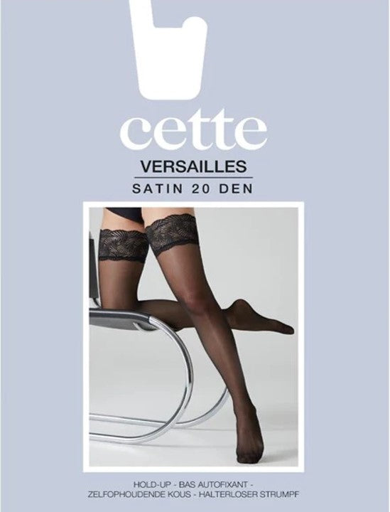 Cette Versailles Sheer Stay Ups Black