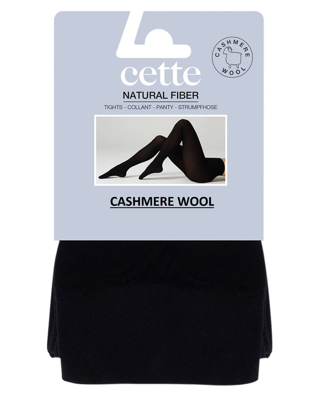 Cette Lima Cashmere Wool 150 Denier Tight Black