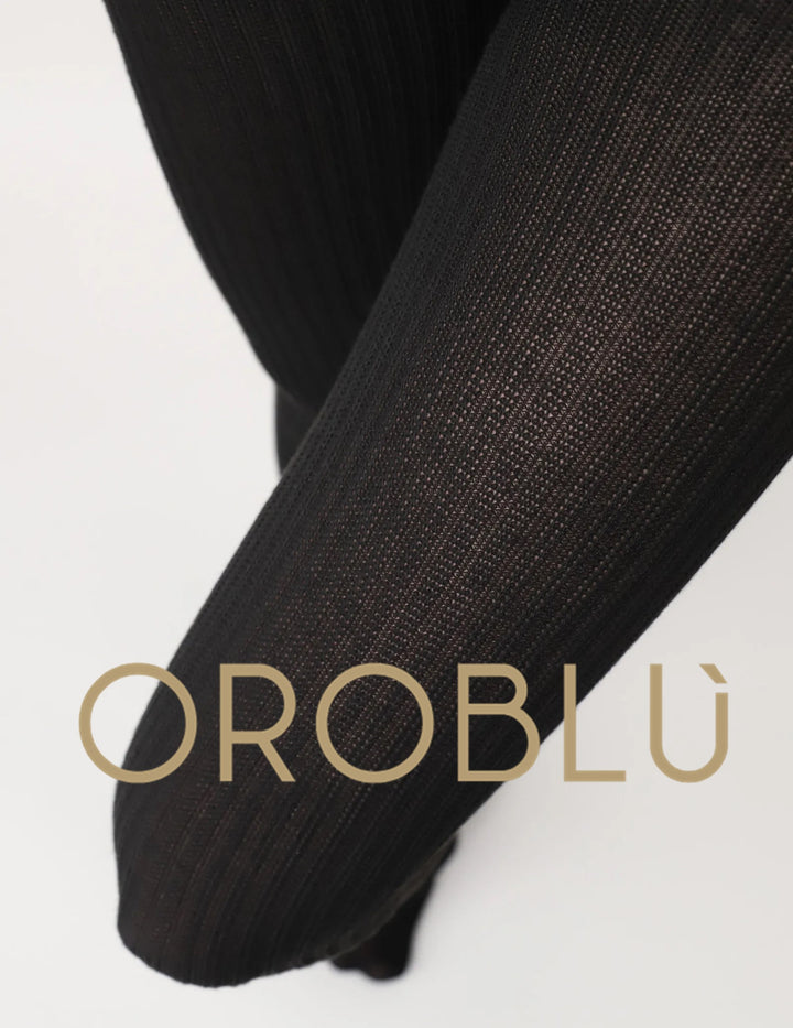 Oroblu Bio Sneaker Natural Rib Tight Black VOBC67127 Sale