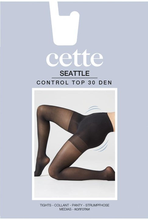 Cette Seattle Regular Waist Sheer Shaping Tights Black