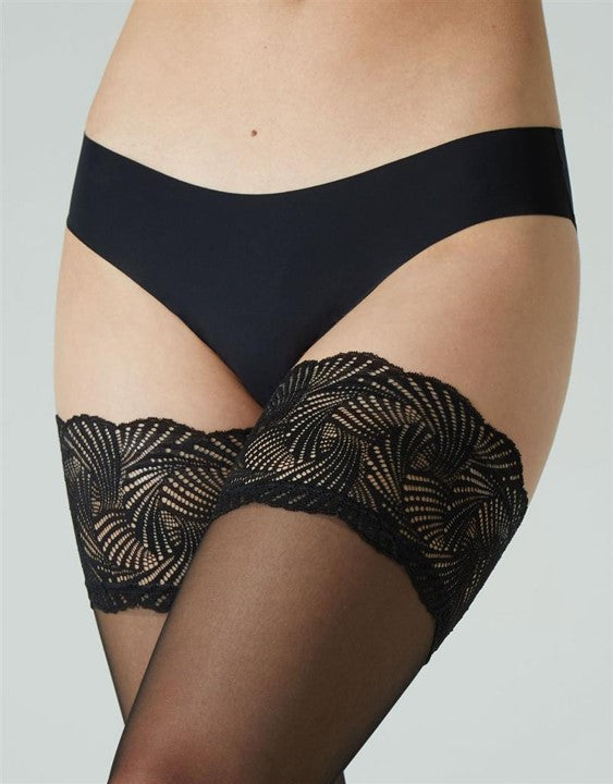 Cette Versailles Sheer Stay Ups Black