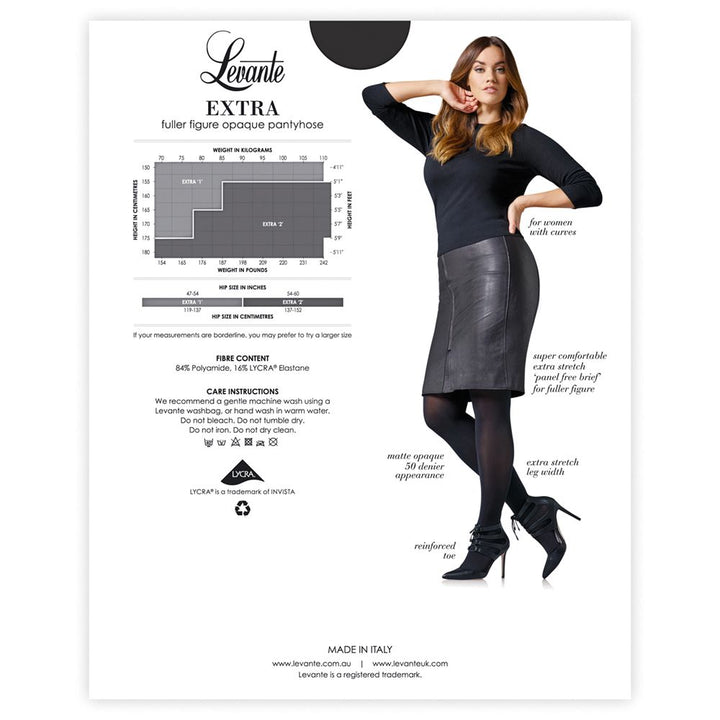 Levante Extra Opaque 50 Denier Tight Black